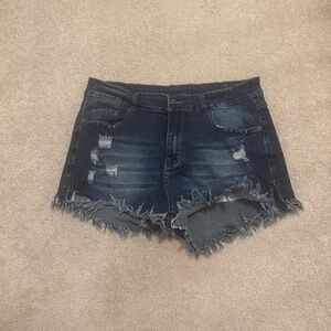 Distressed Denim Women Shorts